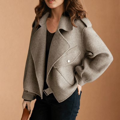 Elegantly Fitted Coat for Women in Modern Style
